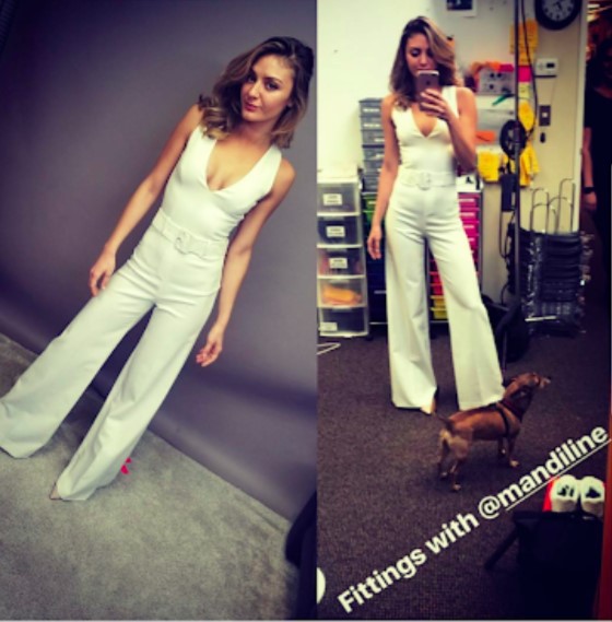 Theory Jumpsuit on Christine Evangelista
