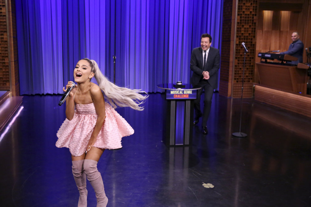 Ariana Grande sings "No Tears Left to Cry" on Jimmy Fallon May 1, 2018