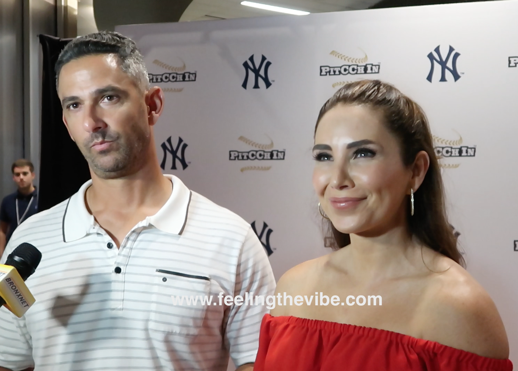 Jorge and Laura Posada at the CC Sabathia Charity Softball Game