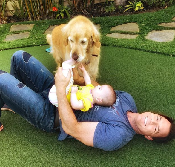 Mark Steines, Fred, and Baby Parker Rose