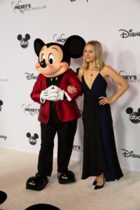 Kristen Bell and Mickey Mouse at his 90th Spectacular