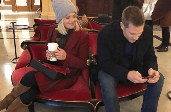 Candace Cameron Bure filming 'A Shoe Addict's Christmas'