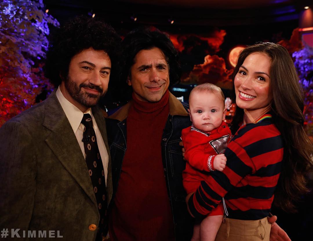 Caitlin McHugh, John Stamos, Jimmy Kimmel and Billy Stamos