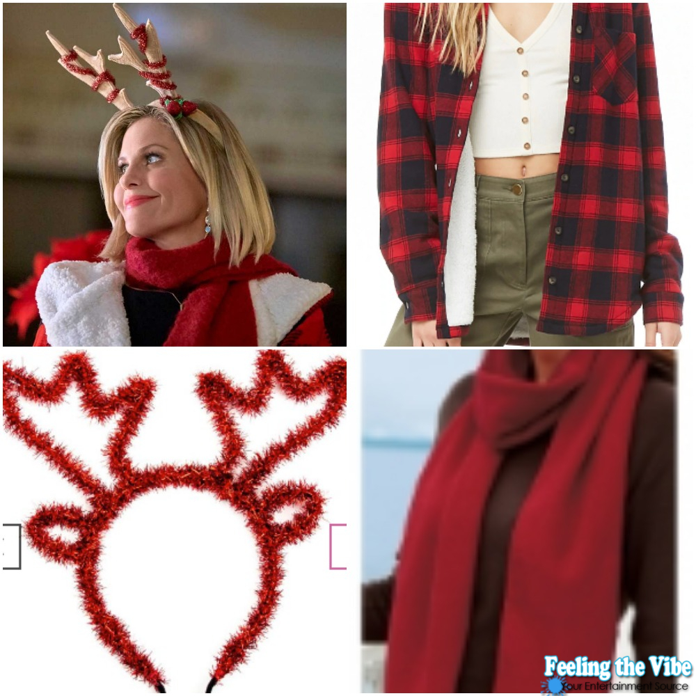 Candace Cameron Bure's Reindeer Ears and Red Jacket on "A Shoe Addict's Christmas"