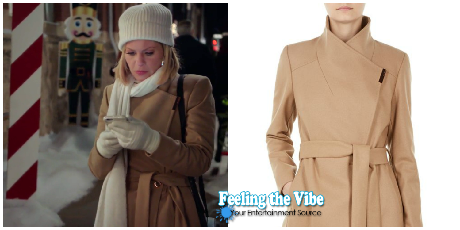 Candace Cameron Bure's Camel Coat in 'A Shoe Addict's Christmas'