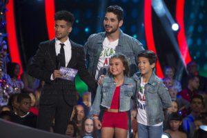 JORDAN FISHER, SKY BROWN, ALAN BERSTEN, JT CHURCH IN DWTS JUNIORS FINALS 12/9