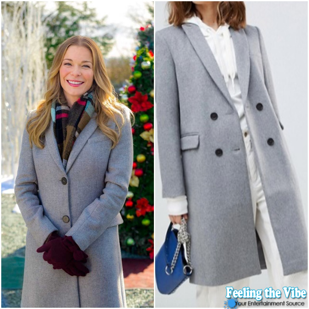 Leann Rimes in Heather Gray Coat from Hallmark Channel