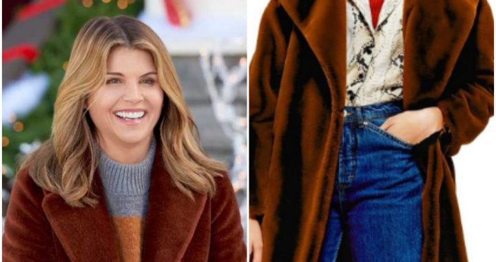 Lori Loughlin's Brown Coat in Homegrown Christmas