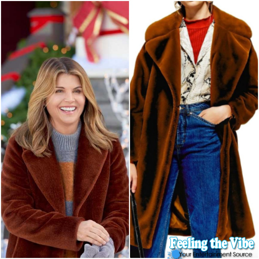 Lori Loughlin's Brown Coat from 'Homegrown Christmas'