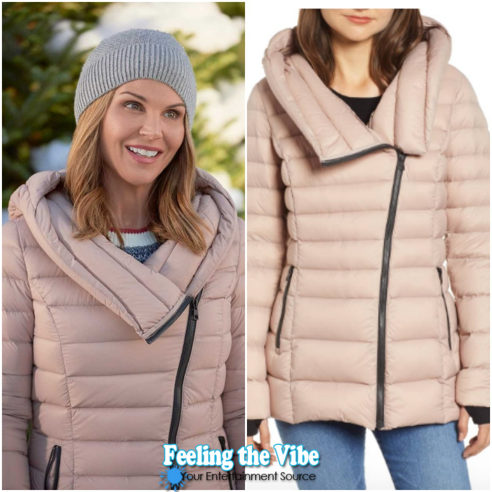 Lori Loughlin Champagne Coat from 'Homegrown Christmas'