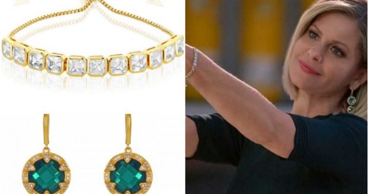 Candace Cameron Gold Topaz Earrings and Diamond Bracelet in A Shoe Addict's Christmas on Hallmark Channel.