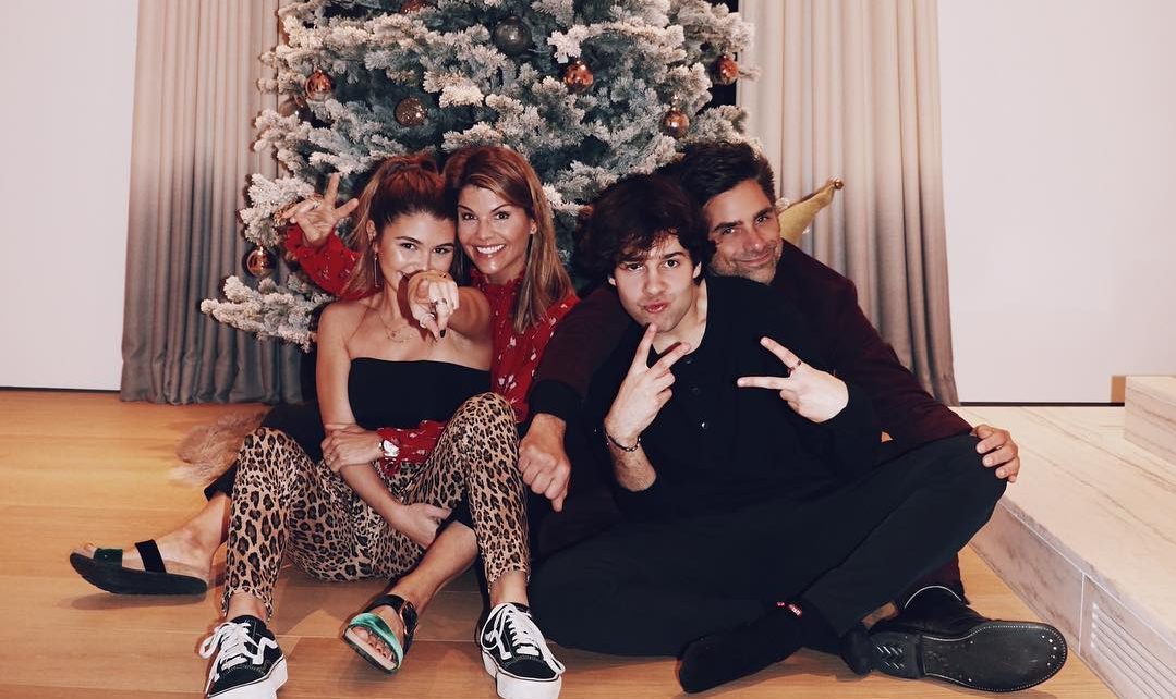 Olivia Jade with Lori Loughlin, John Stamos and David Dobrik for YouTube Video