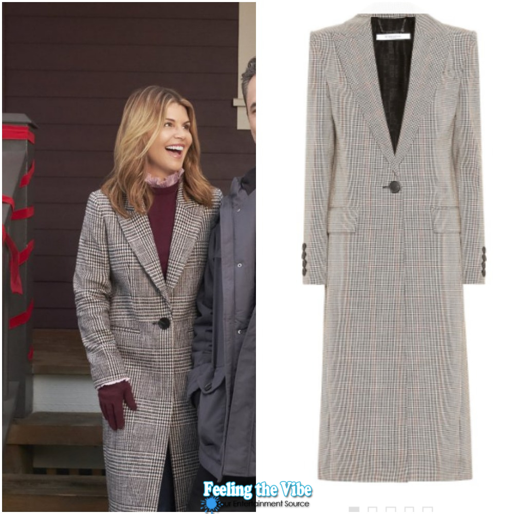 Lori Loughlin's Plaid Coat from 'Homegrown Christmas'