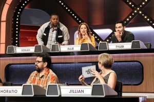 HORATIO SANZ, KENAN THOMPSON, ELLIE KEMPER, JILLIAN BELL, TYLER HOECHLIN on ABC'S MATCH GAME ON JAN 9, 2019