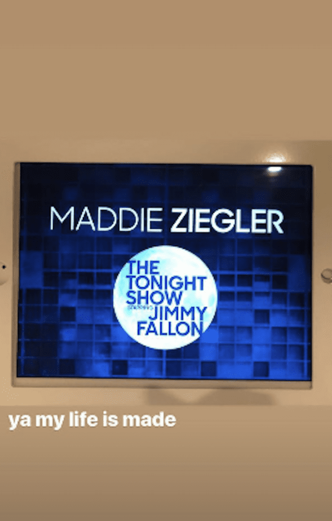 Maddie Ziegler "Tonight Show w/Jimmy Fallon" bts