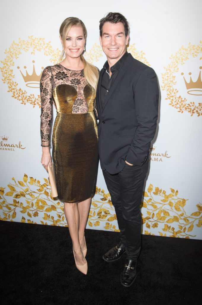 Rebecca Romijn and Jerry O'Connell at the 2019 Hallmark Channel TCA's