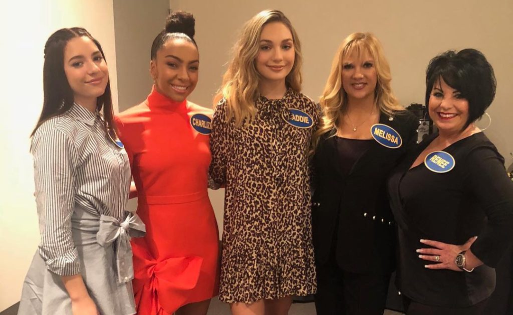 Maddie & Mackenzie Ziegler Behind the Scenes of ‘Celebrity Family Feud’ Taping