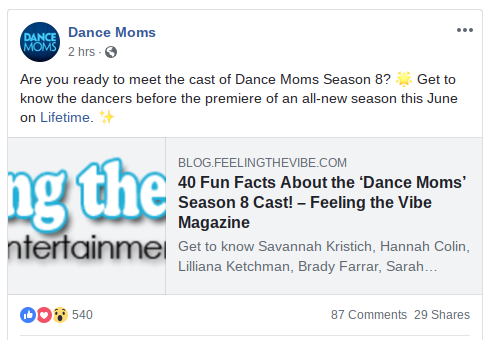 Dance Moms Season 8 Cast Feeling the Vibe Social Media