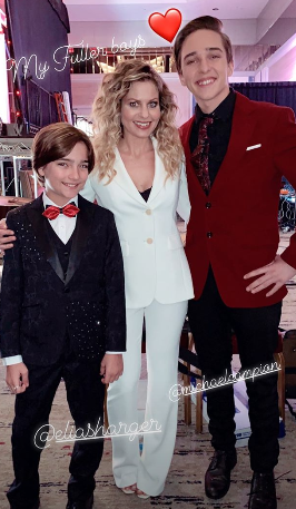 Candace Cameron Bure with Elias Harger and Michael Campion at Movieguide Awards 2019