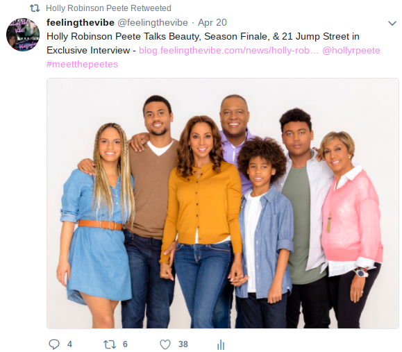 Holly Robinson Peete Retweets Feeling the Vibe Interview