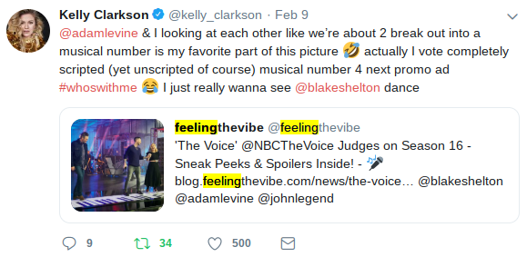 Kelly Clarkson Retweets Feeling the Vibe Magazine