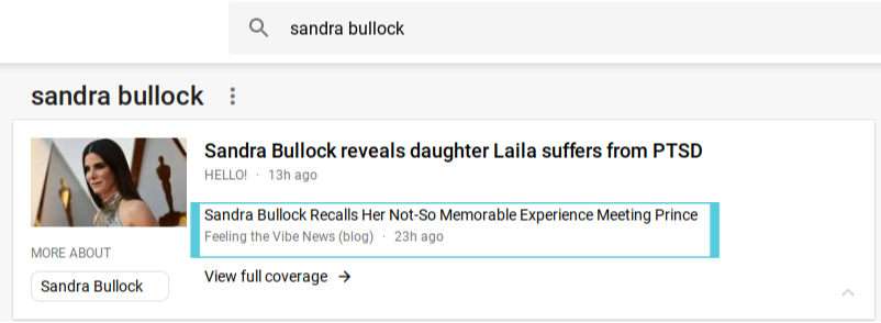 Sandra Bullock News on Feeling the Vibe