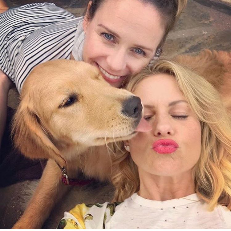 Candace Cameron Bure and Cosmo the Dog from Fuller House