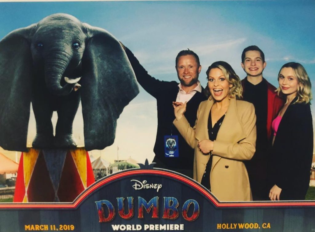Candace Cameron Bure and Family at Dumbo Premiere