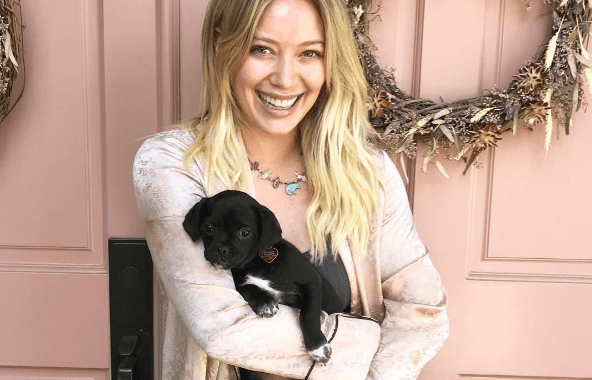Hilary Duff and Dog