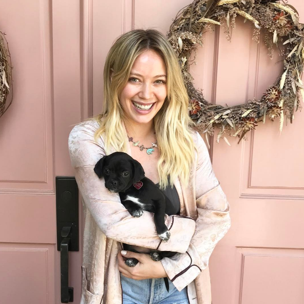 Hilary Duff and Dog