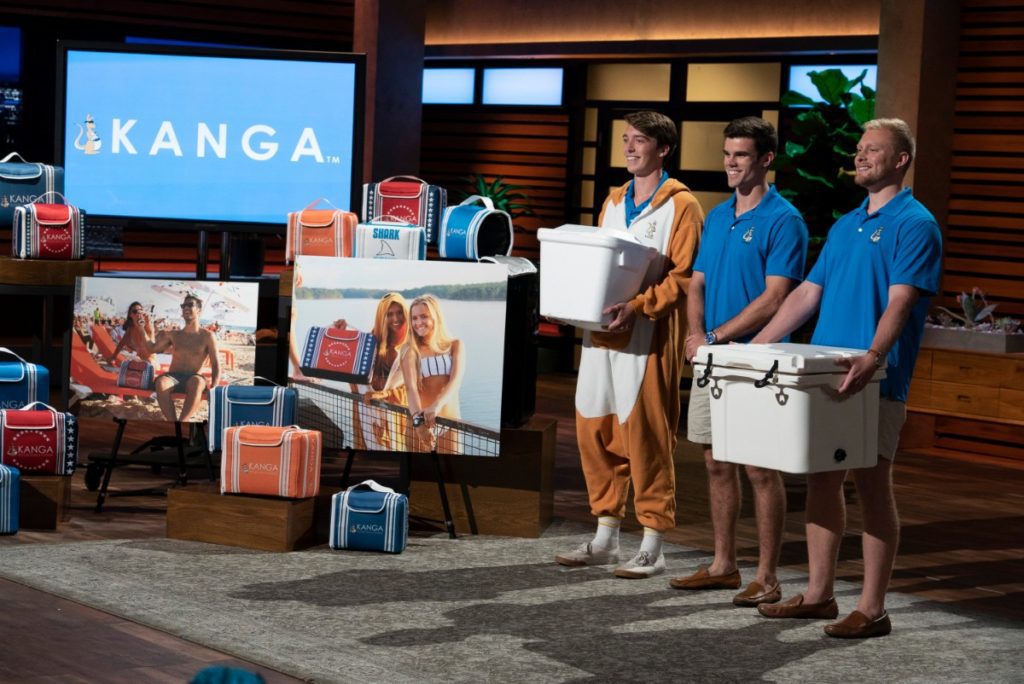 TEDDY GIARD, LOGAN LAMANCE, AND AUSTIN MAXWELL (KANGA) on Shark Tank April 7, 2019