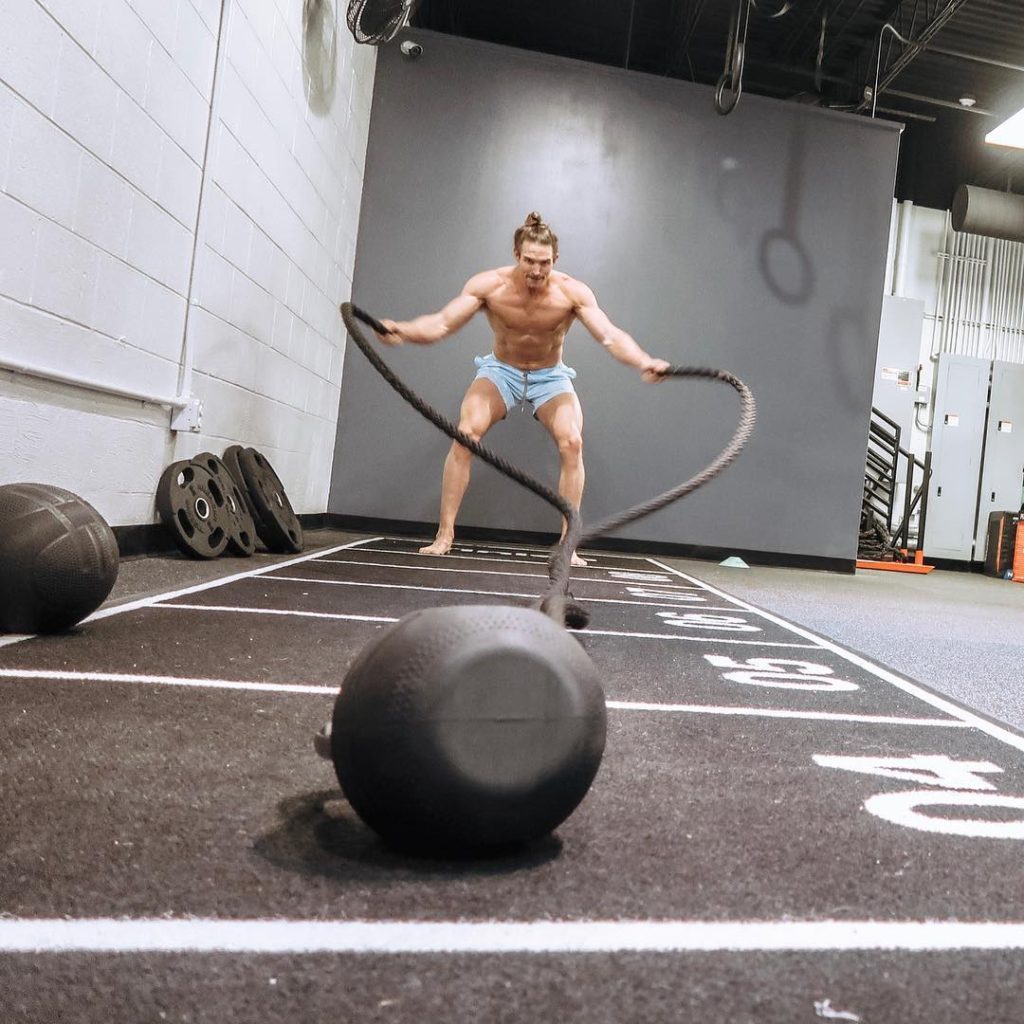 Wirth Campbell working out at TruMav Fitness