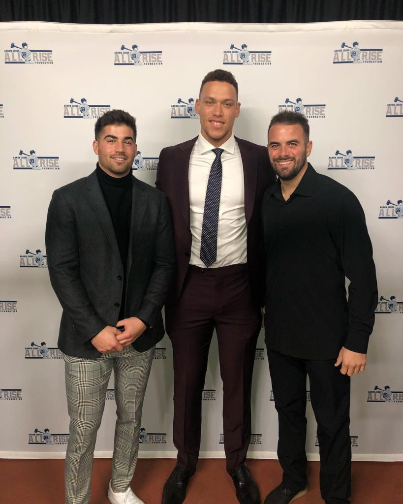 Aaron Judge and Tyler Wade at the All Rise Foundation Event in January 2019