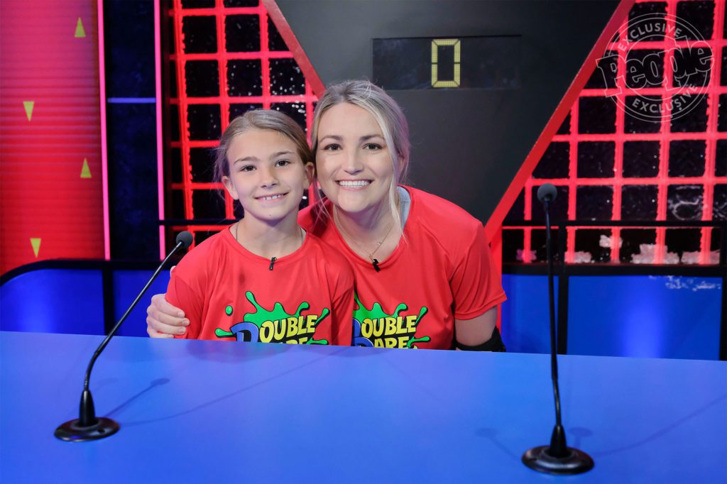 Jamie Lynn Spears and daughter Maddie Briann on Double Dare