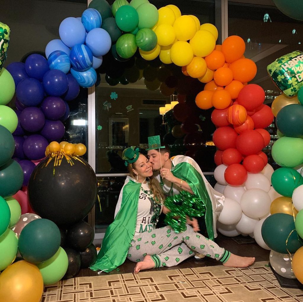 Mariah Carey and Bryan Tanaka on St. Patty's Day 2019.