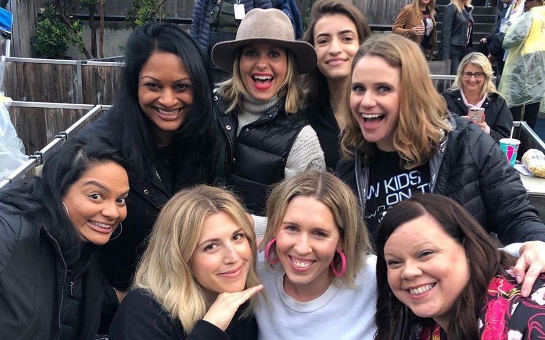 Andrea Barber, Candace Cameron Bure and Soni Nicole at NKOTB beach