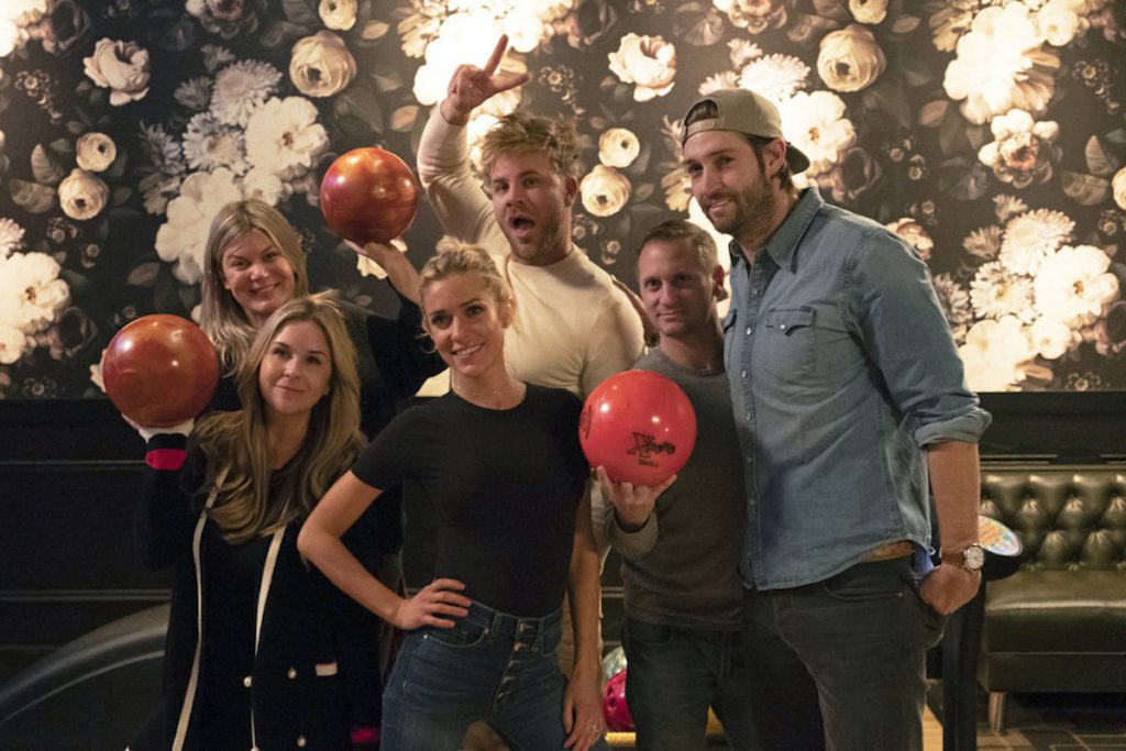 Kristin Cavallari, Stephanie Biegel, and Jay Cutler with friends