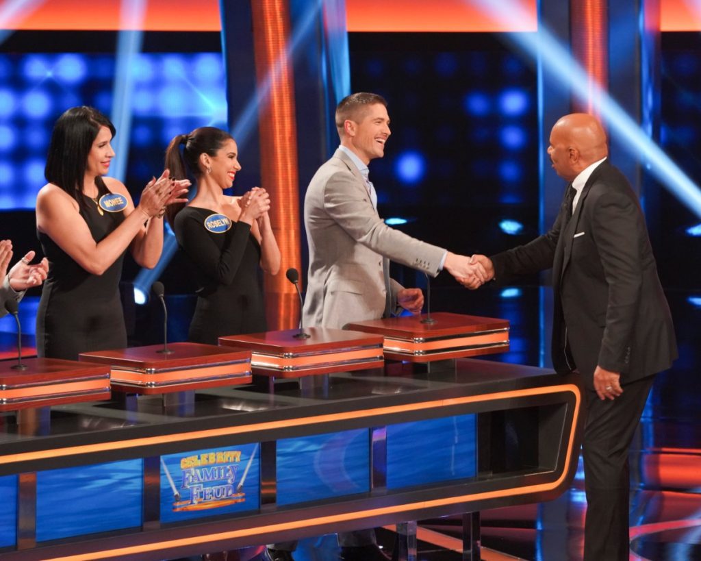 Roselyn Sanchez and Eric Winter on Celebrity Family Feud