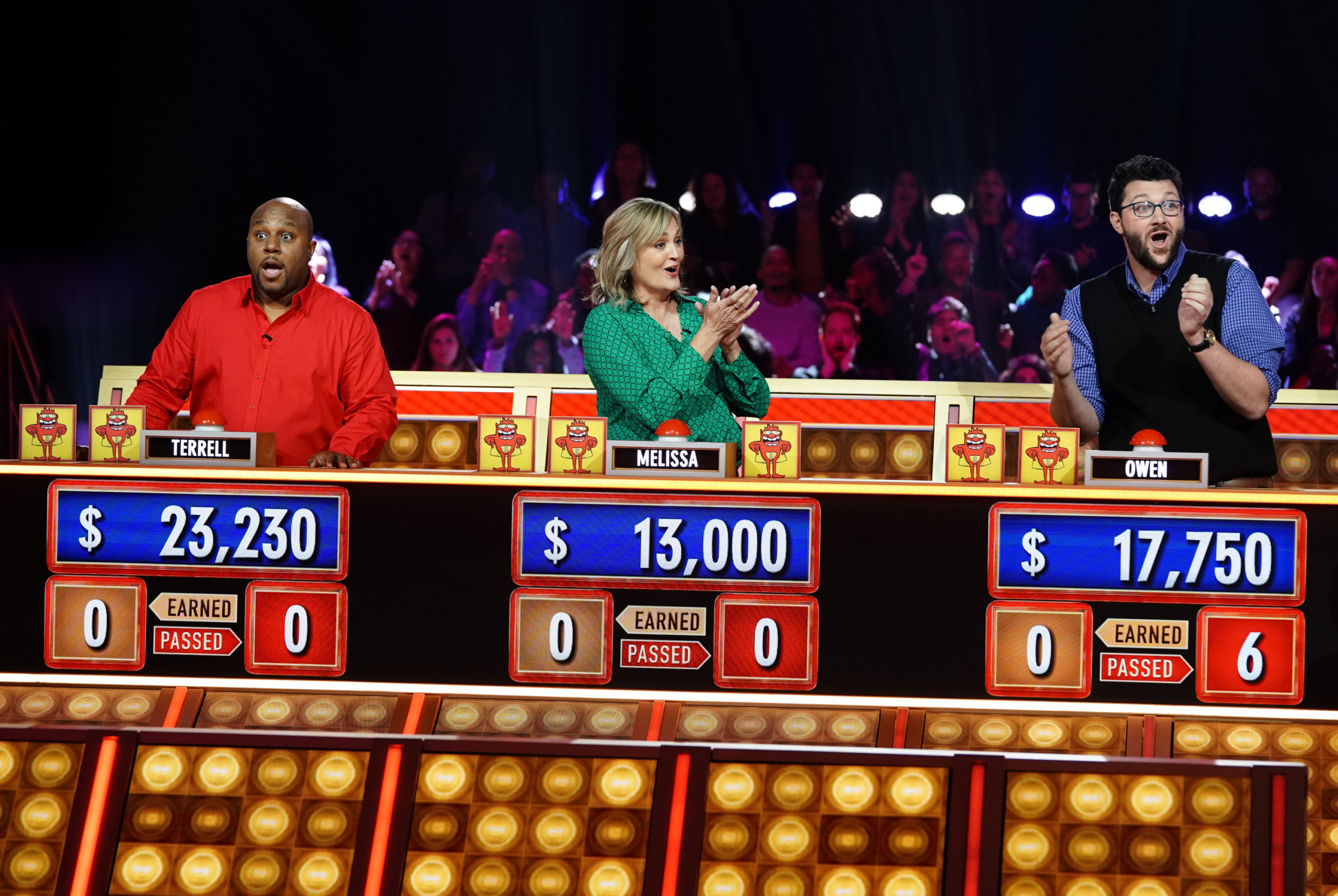 Terrell, Melissa and Owen on Press Your Luck