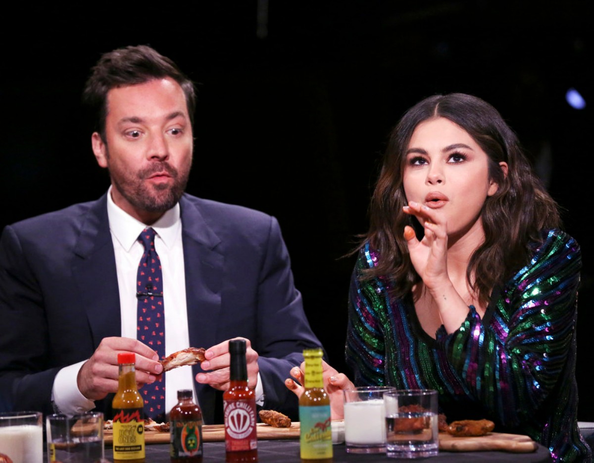 Selena Gomez Taste Testing on Jimmy Fallon Tonight