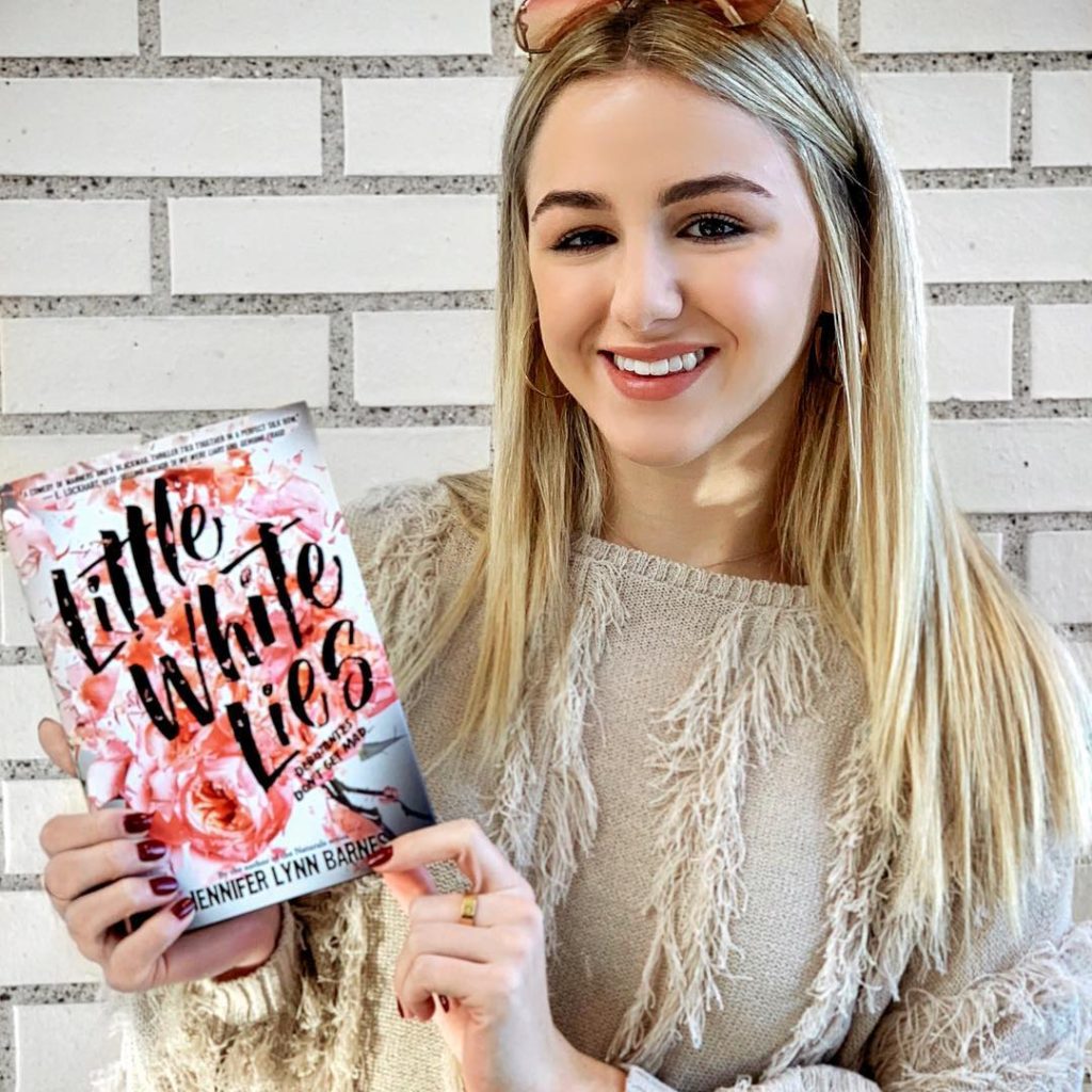 Chloe Lukasiak with Little White Lies Book