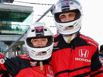 Matthew Daddario and Wife Esther Kim in Indy 500