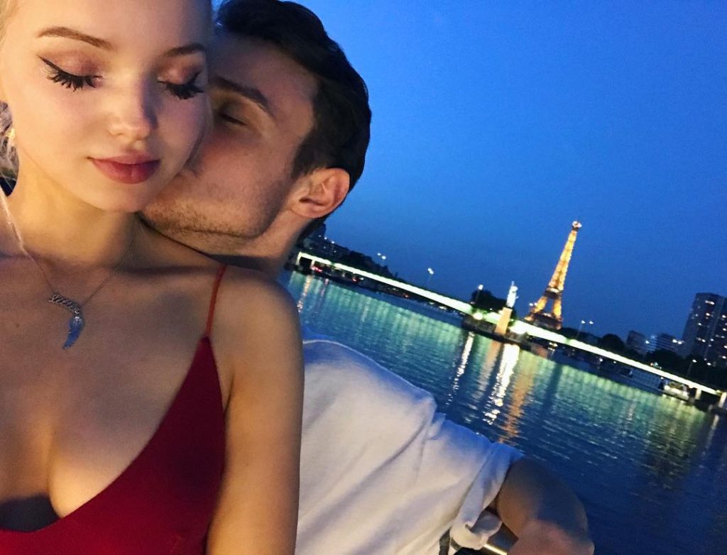 Dove Cameron and Thomas Doherty travel to Paris 2017