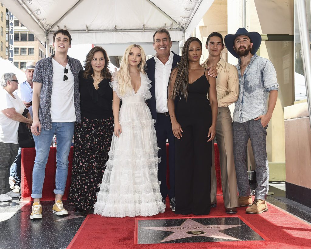 Descendants 3 cast with Kenny Ortega at the Hollywood Walk of Fame Ceremony 2019