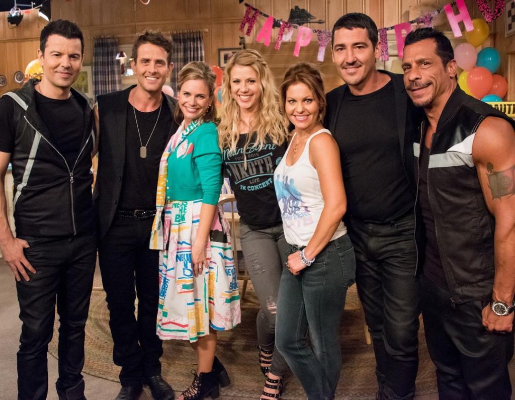 NKOTB on Fuller House set