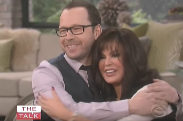 Donnie Wahlberg with Marie Osmond on The Talk