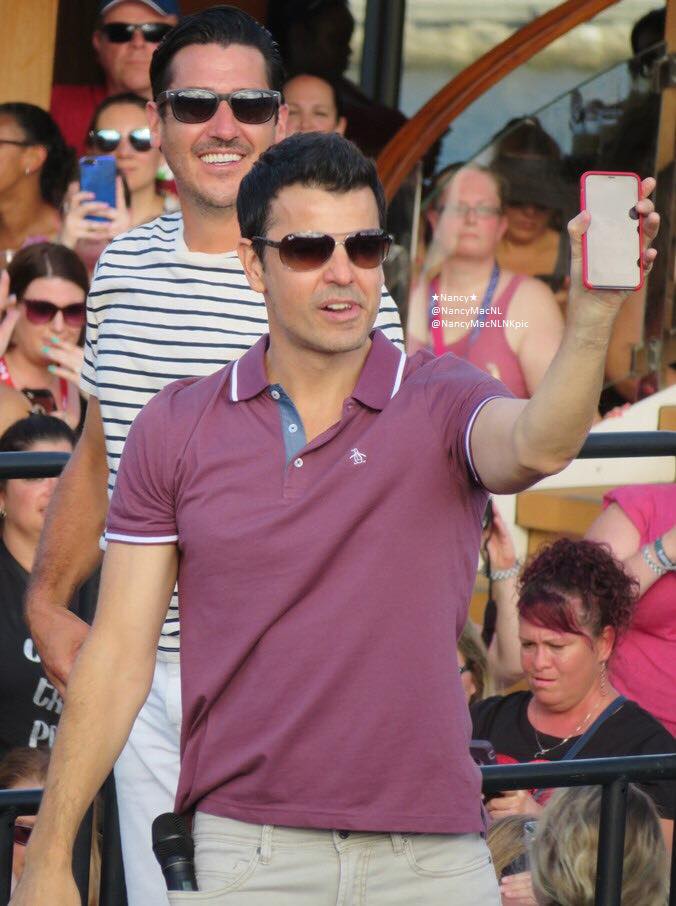 Jordan Knight in polo shirt on the NKOTB cruise