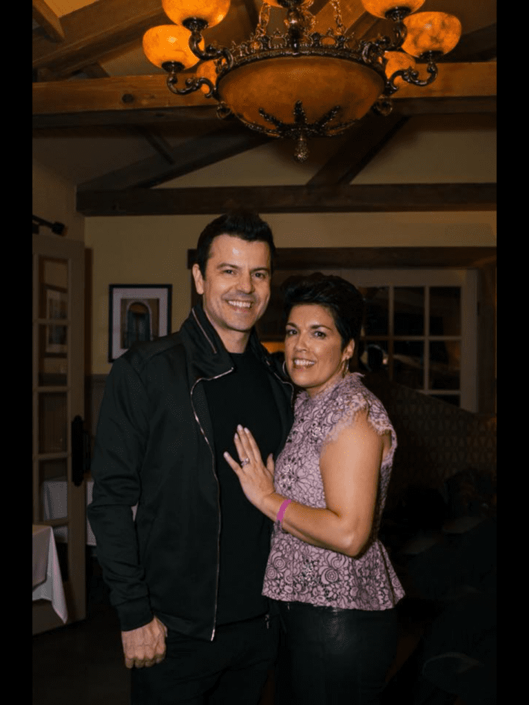 Jordan Knight at Dancing for Hope Gala with wife Evelyn