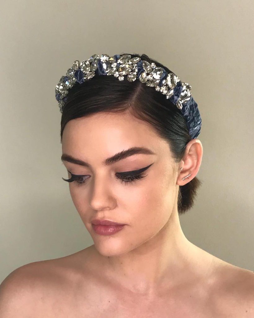 Lucy Hale hair and makeup