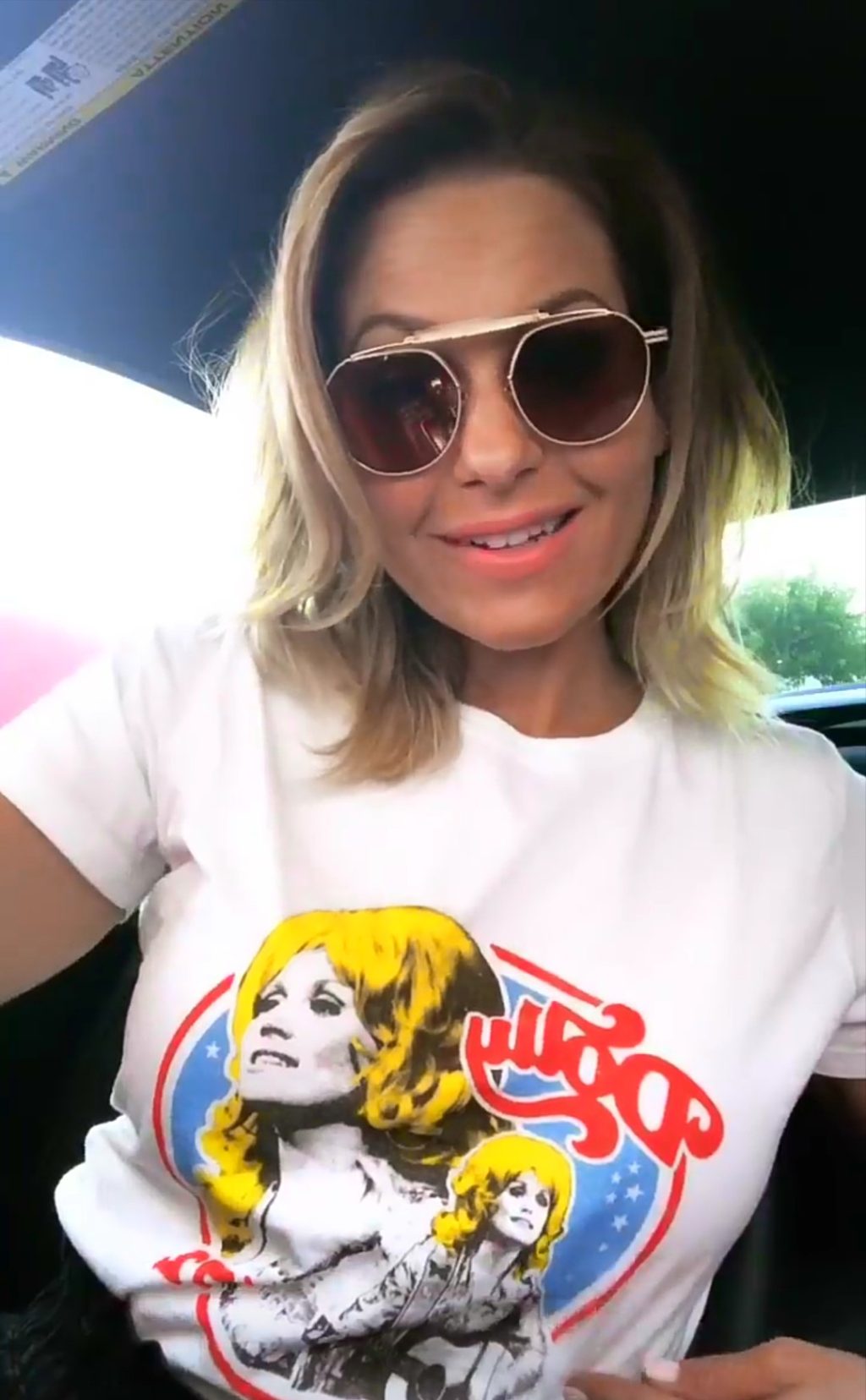 Candace Cameron's Dolly Parton Shirt from Instastory